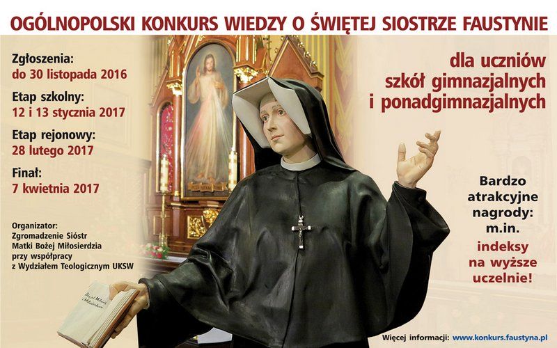 Konkurs wiedzy o św. Siostrze Faustynie