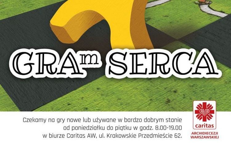 „GRAm SERCA”. Caritas Archidiecezji Warszawskiej zbiera planszówki dla dzieci