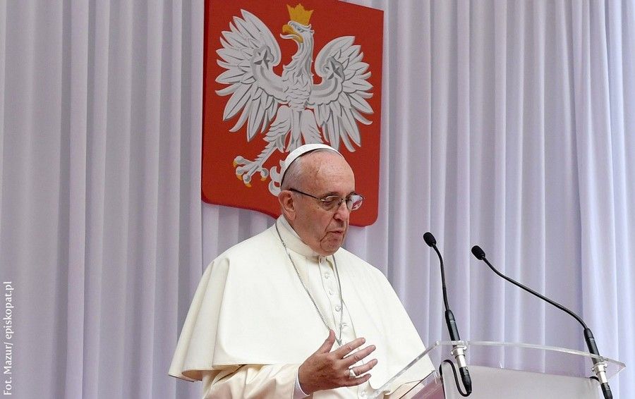 Przemówienie powitalne papieża Franciszka na Wawelu